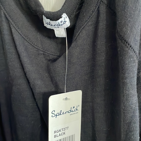 NWT Girls Black Off Shoulder LS Top - Picture 3 of 4